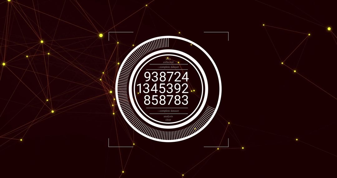 Futuristic Financial Data Processing Interface on Dark Background