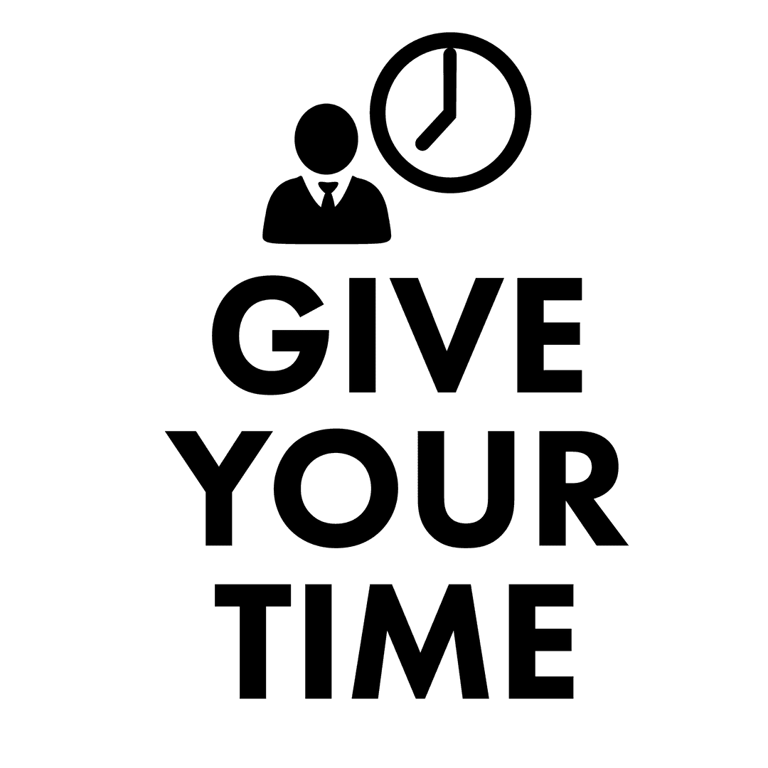 Give Your Time Text Illustration on Transparent Background