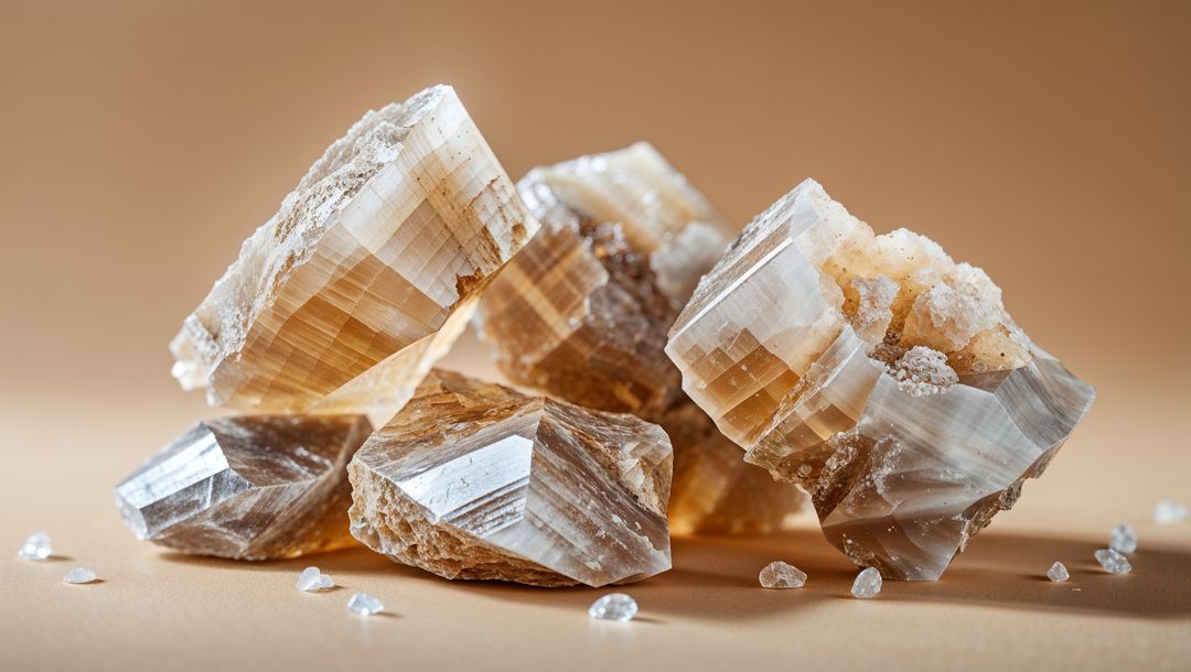 Authentic Crystal Formation Close-Up with Textured Minerals