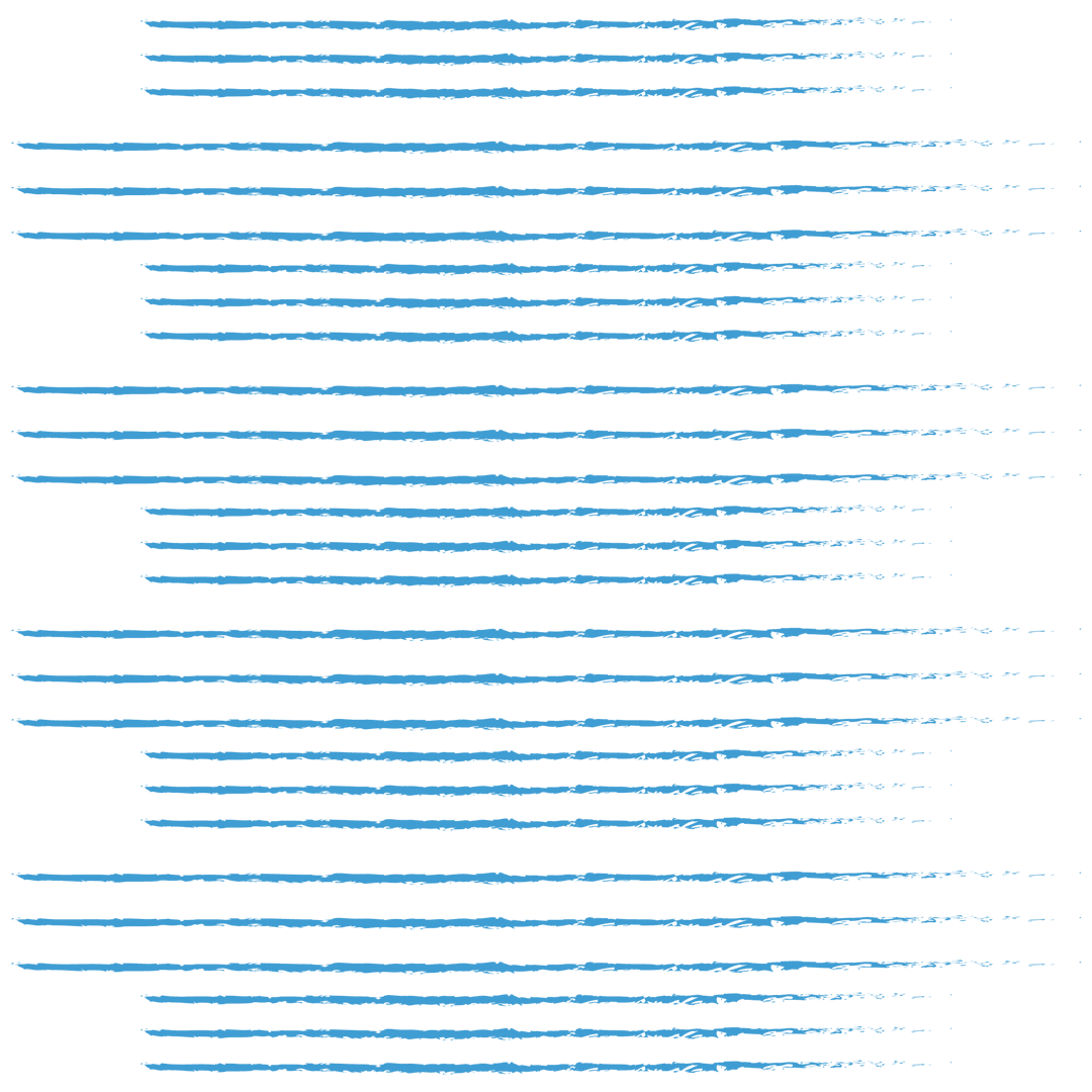 Horizontal Blue Line Pattern on Transparent Background