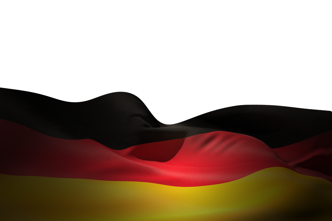 German Flag Waving on Transparent Background with Subtle Elegance - Download Free Stock Images Pikwizard.com