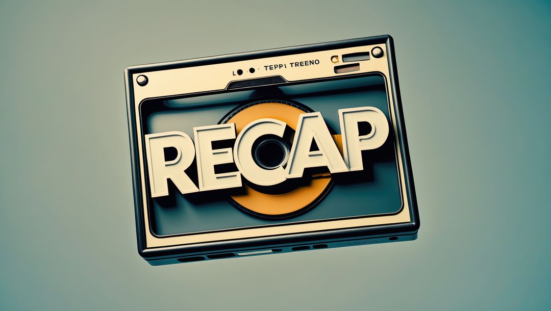 Retro Cassette Tape Art with 'Recap' Heading