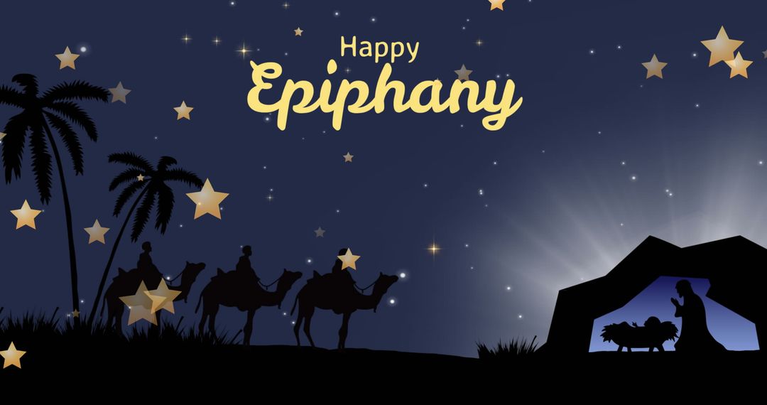Epiphany Nativity Scene with Three Wise Men