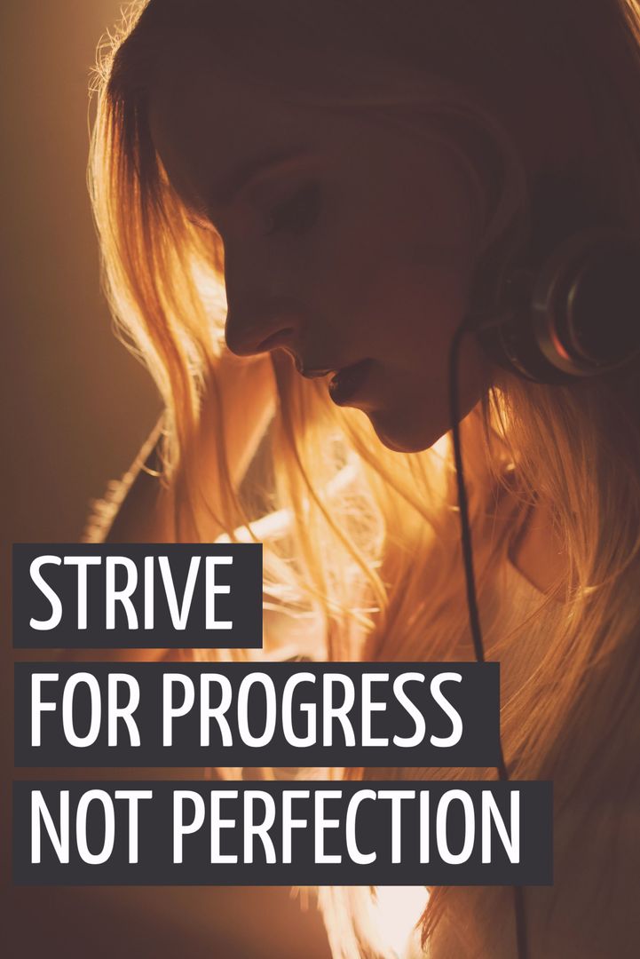 Silhouette of Inspirational Woman with Motivational Message