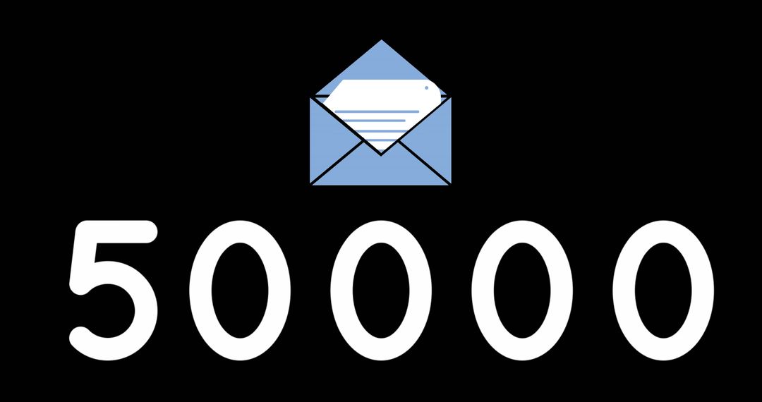 50000 Emails Symbolizing Modern Communication and Technology