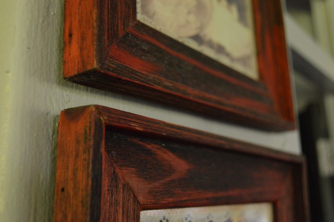 Close-up of Wooden Frames on Wall - Free Images, Stock Photos and Pictures on Pikwizard.com