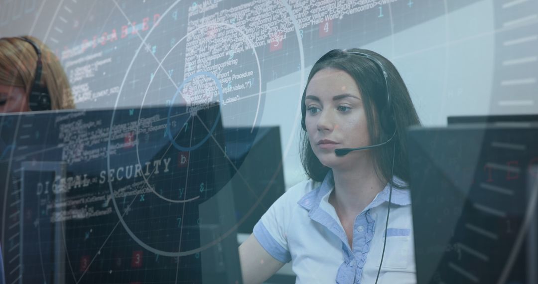 Customer Support Specialist Managing Digital Security Data