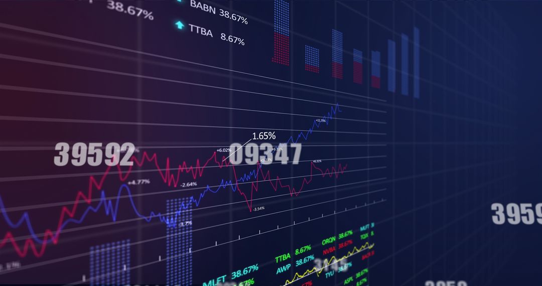 Dynamic Financial Data and Stock Market Interface - Free Images, Stock Photos and Pictures on Pikwizard.com