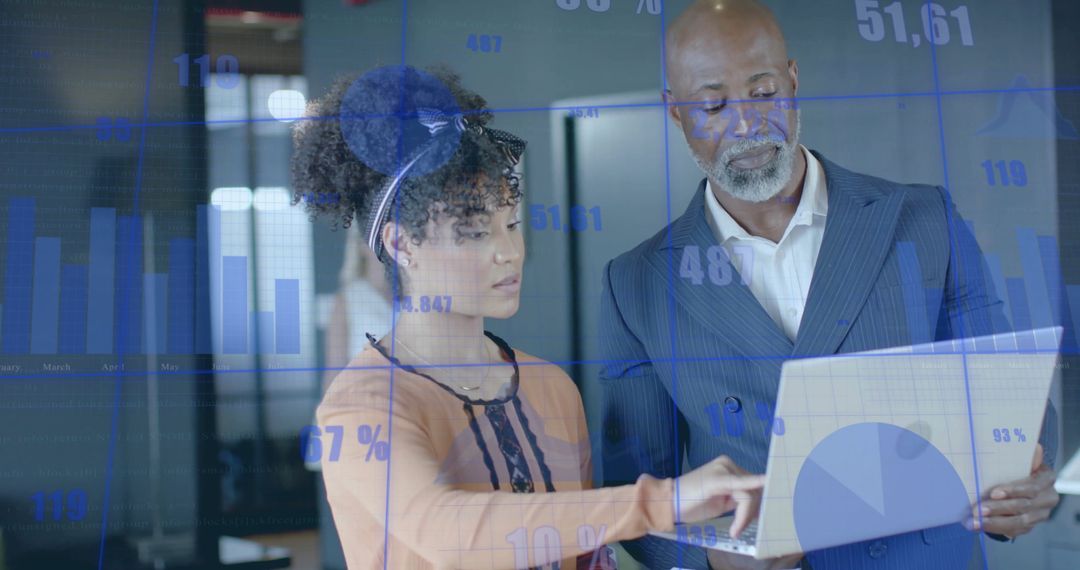 Diverse Business Professionals Analyzing Financial Data Insights