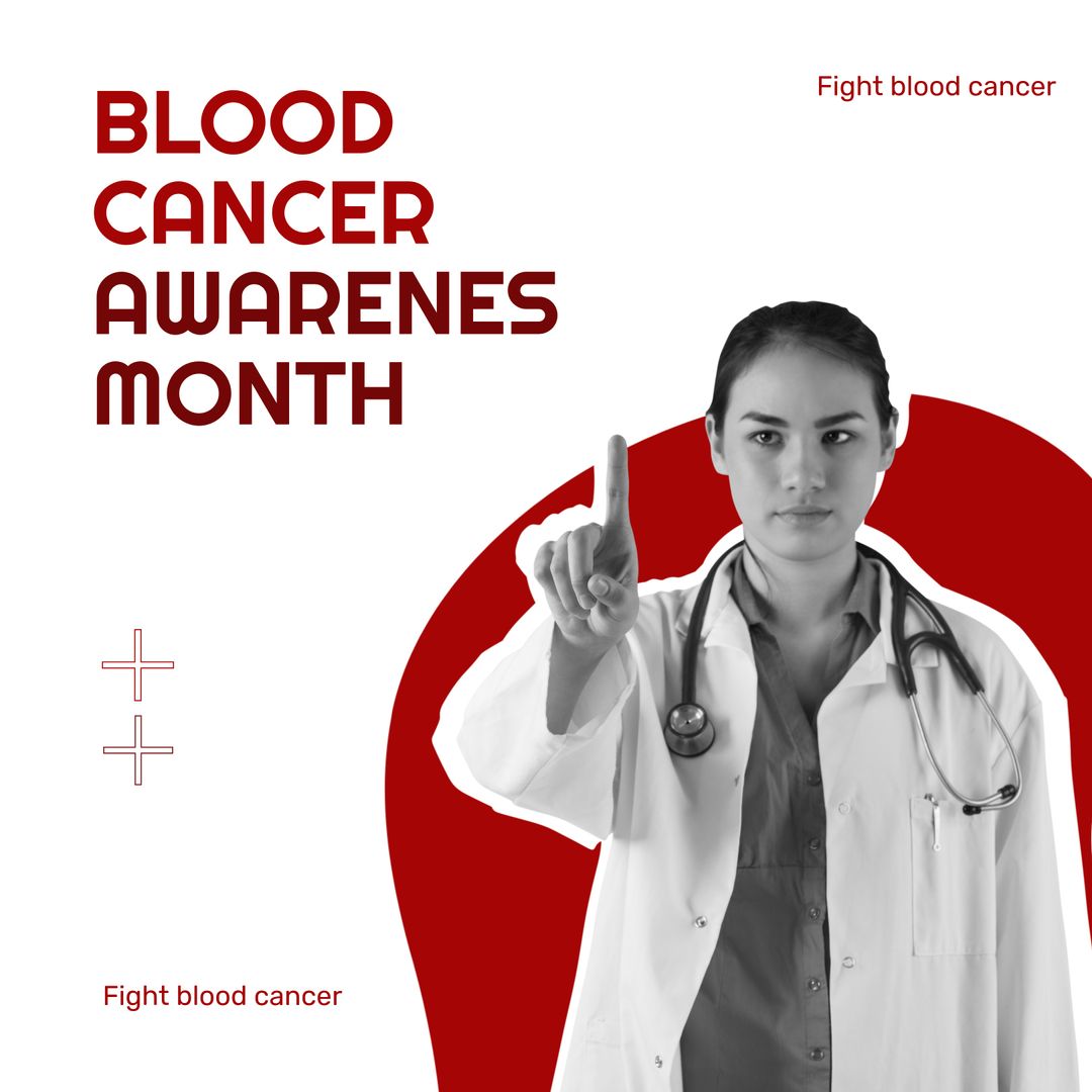 Blood Cancer Awareness Month Promotion with Biracial Female Doctor - Download Free Stock Templates Pikwizard.com