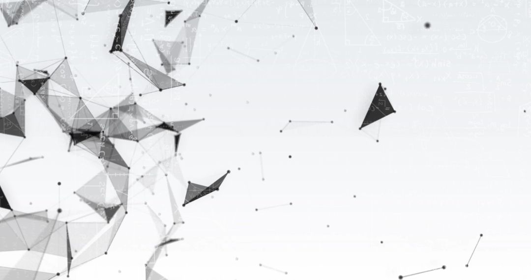 Network Connections with Mathematical Equations on Abstract Background