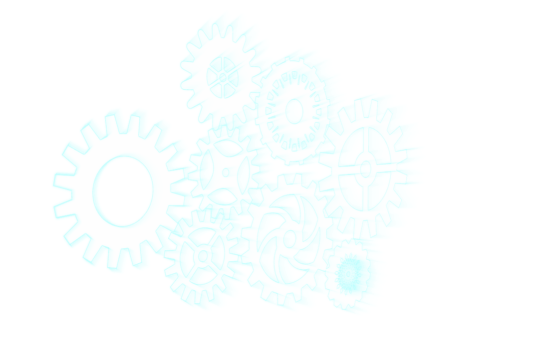 Transparent Mechanical Gears Illustration for Teamwork Concepts