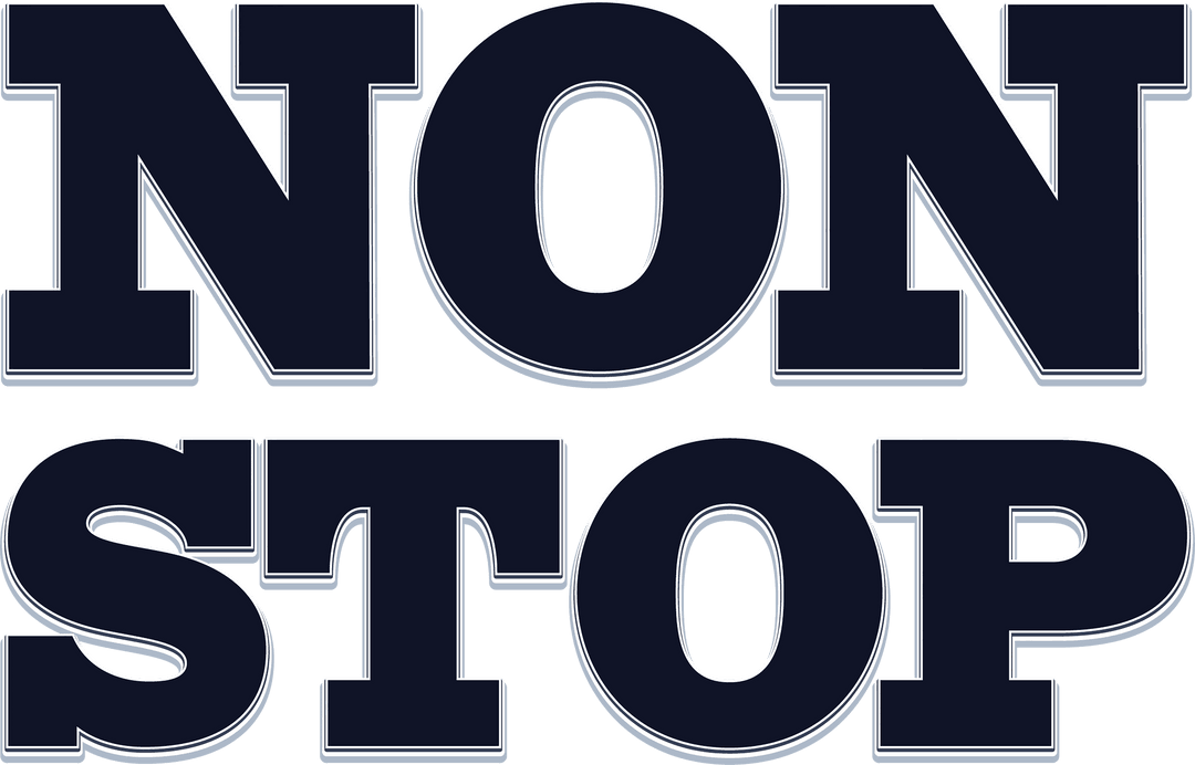 Bold Non-Stop Text In Dark Style On Transparent Background