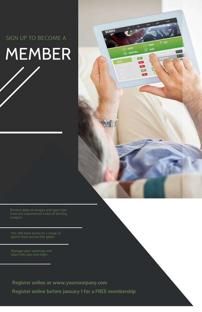 Digital Membership Promotion with Tablet Use for Online Platforms