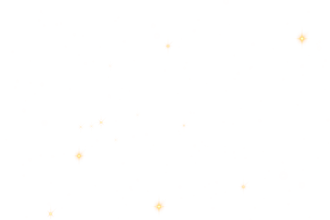 Sparkling Stars on Transparent Sky with Glowing Accents