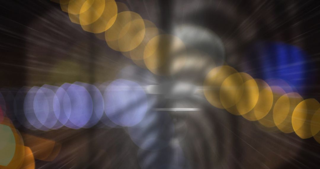 Abstract Colorful Light Orbs in Motion