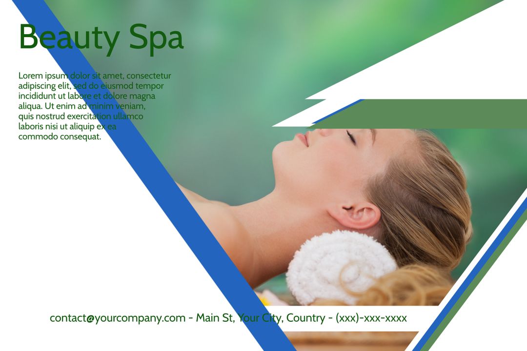 Serene Woman Relaxing in Luxurious Spa Ambiance