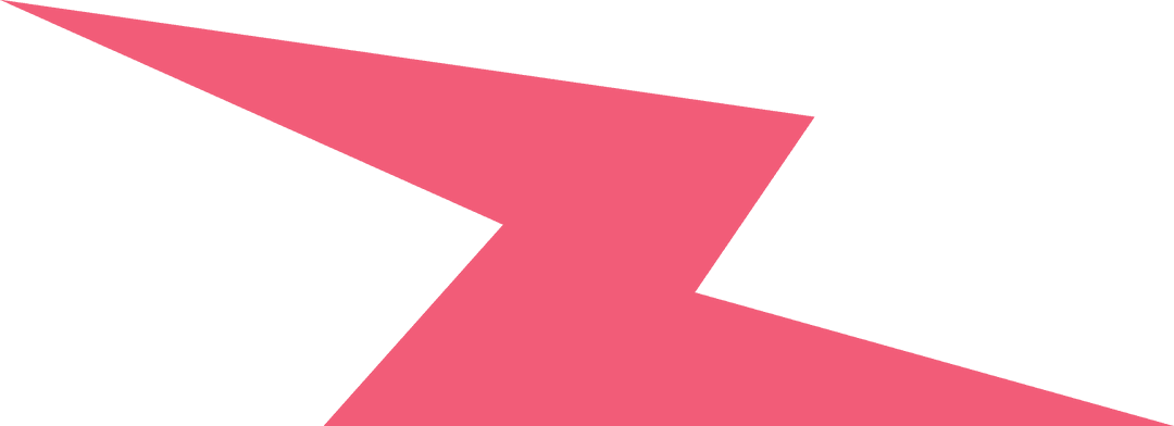 Transparent Canvas with Bright Pink Zigzag Lightning Bolt Shape