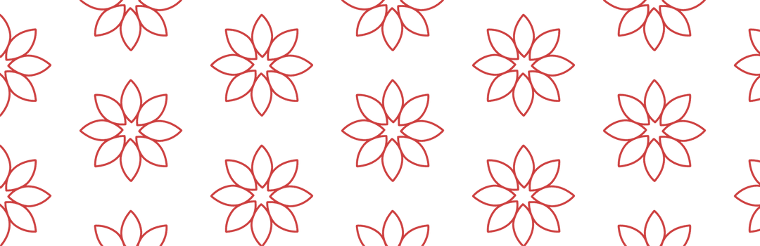 Seamless Red Floral Pattern with Transparent Background