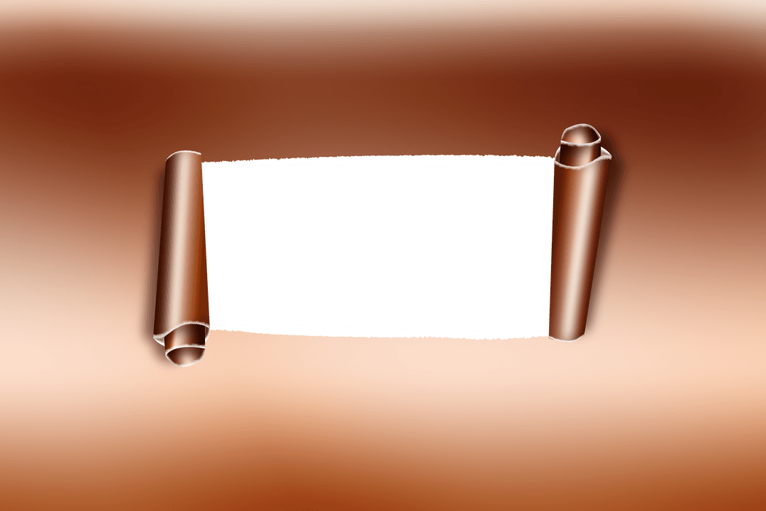 Elegant Parchment Scroll with Black Transparent Center