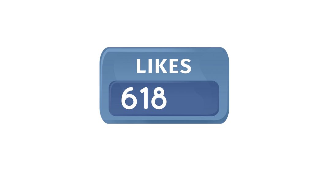 Social Media Like Counter Concept with 618 Likes