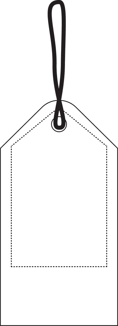 White Label Tag on Transparent Background for Template Design