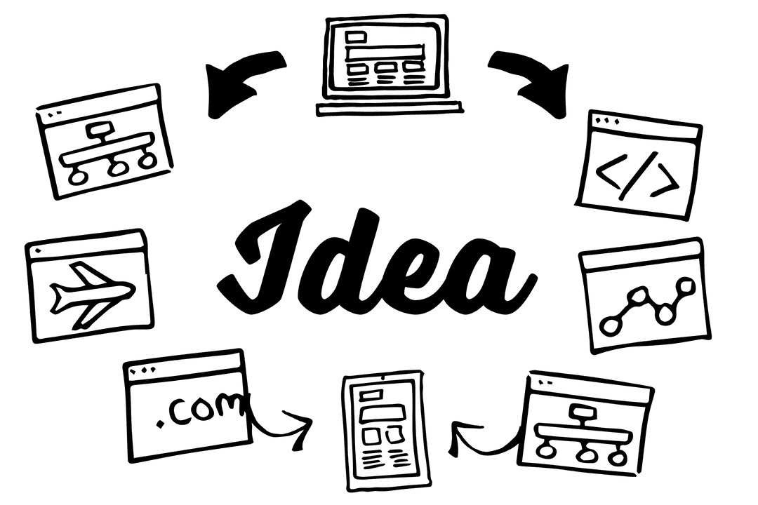 Creative Idea Diagram with Computer and Web on Transparent Background - Download Free Stock Images Pikwizard.com