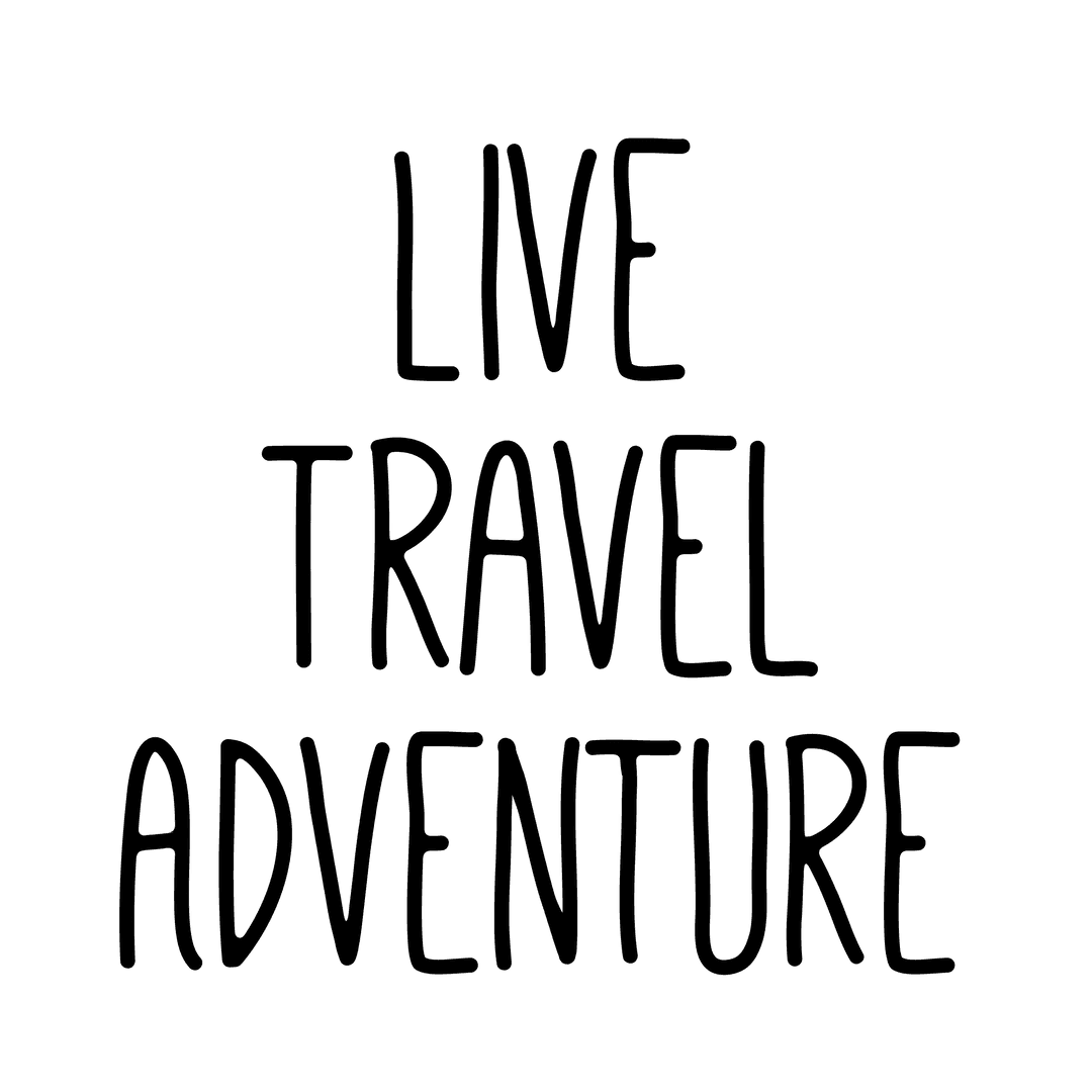 Transparent Live Travel Adventure Letters Overlapping Text