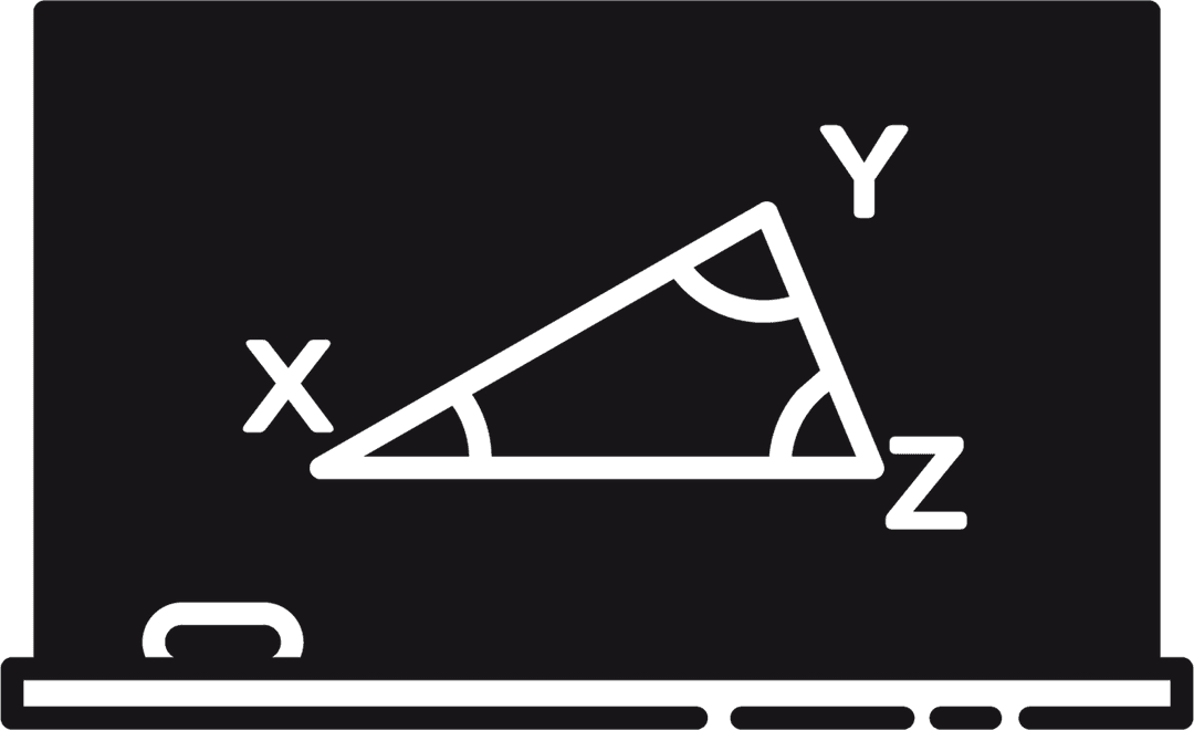 Transparent PNG of Chalkboard with Triangle Geometry Equation