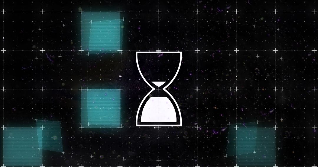 Digital Egg Timer Icon on Futuristic Background