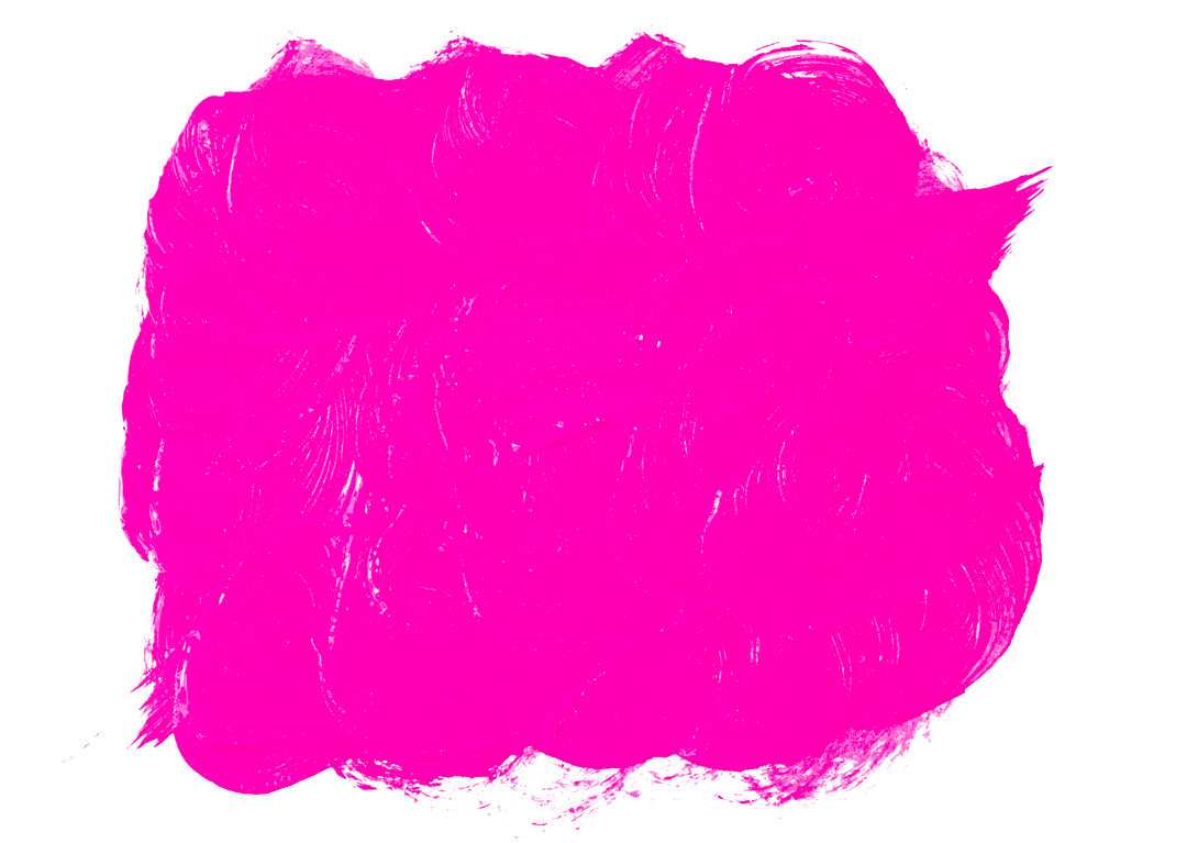 Vibrant Pink Brush Stroke on Transparent Background