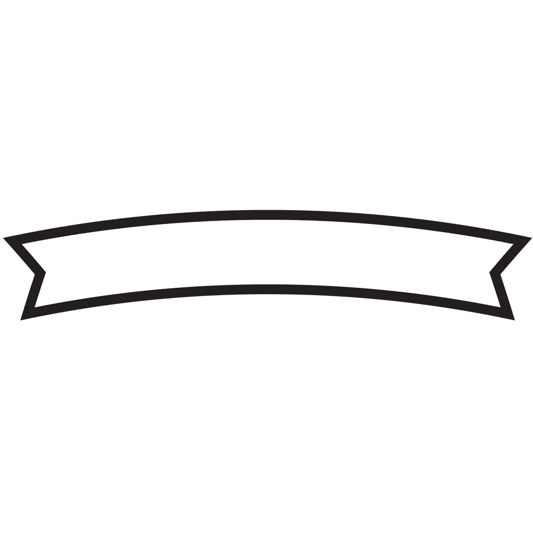 Minimalist White Ribbon Banner on Transparent Background for Text