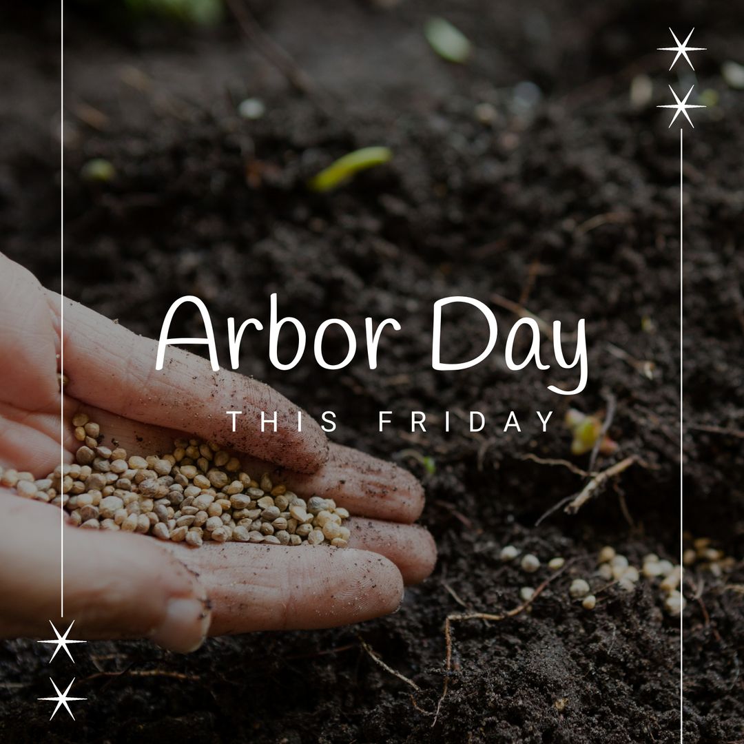 Hands Planting Seeds for Arbor Day Celebration