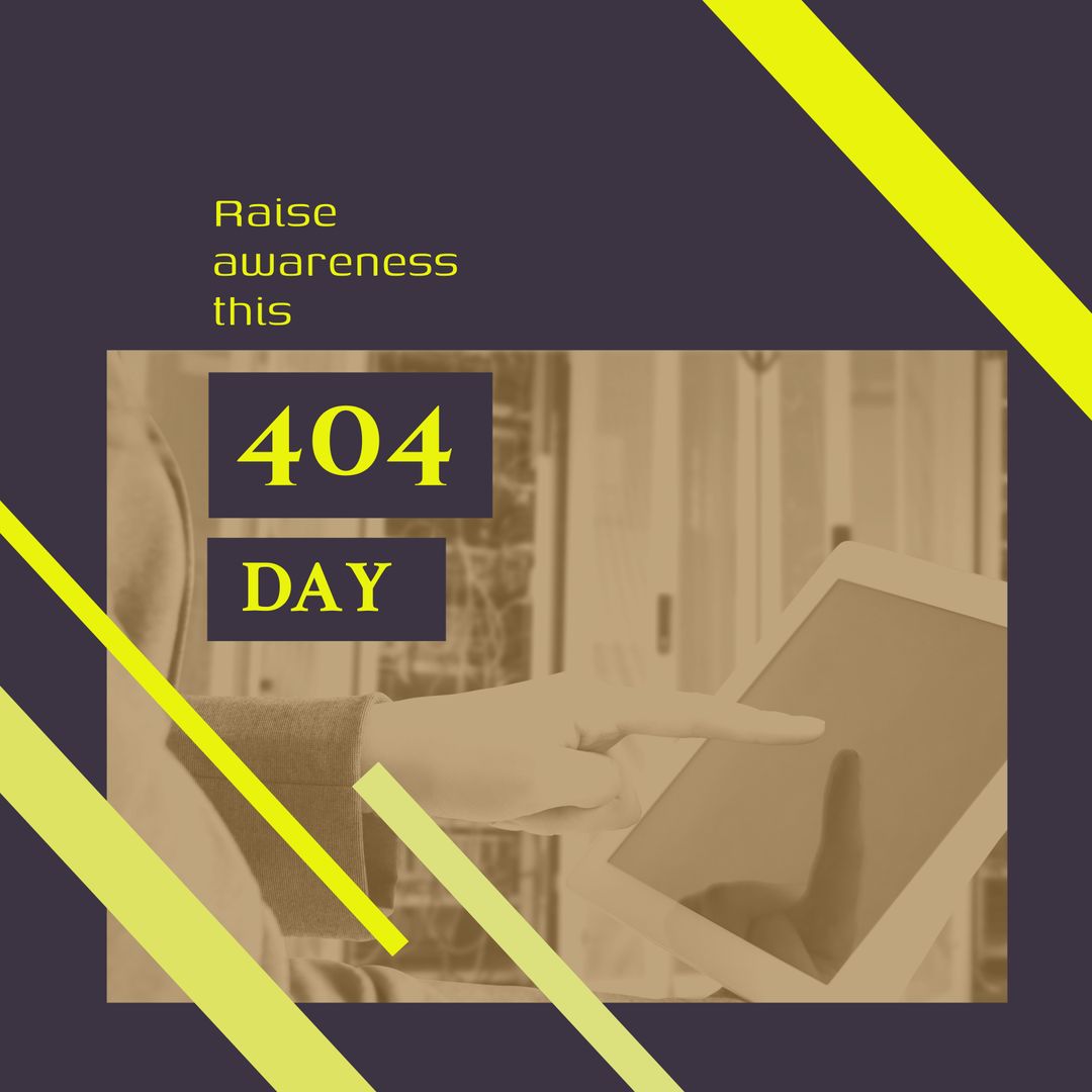 404 Day Awareness Concept with Businessman Using Tablet