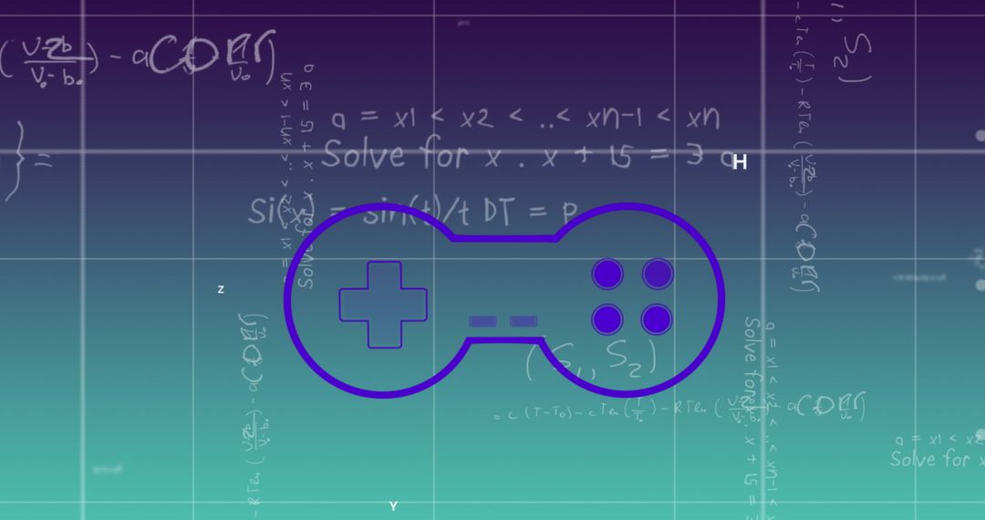 Game Controller Merging with Mathematical Formulas on Gradient Background