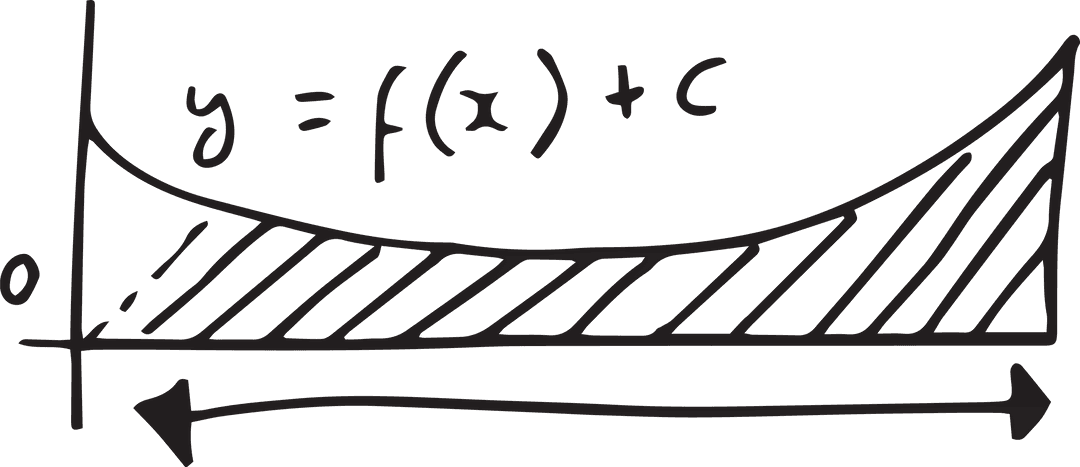 Transparent Diagram with Mathematical Function and Calculus Illustration