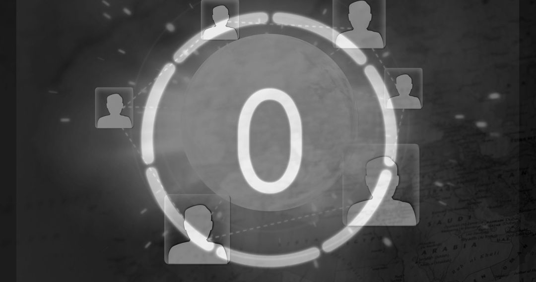 Dynamic Countdown Technology Background with Icons