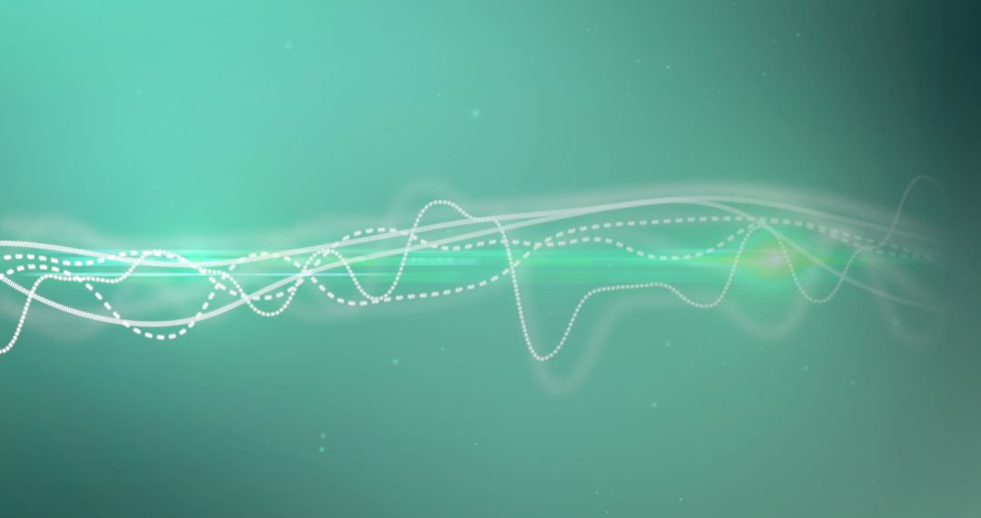 Neon Network Connections on Green Background