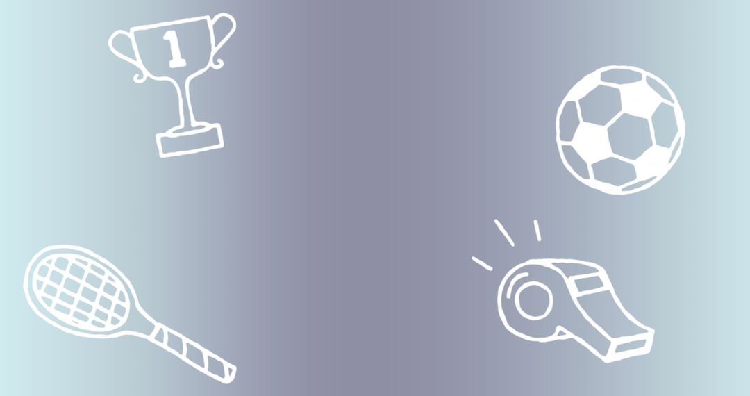 Sports Icons on Gray Background Illustrating Physical Activities