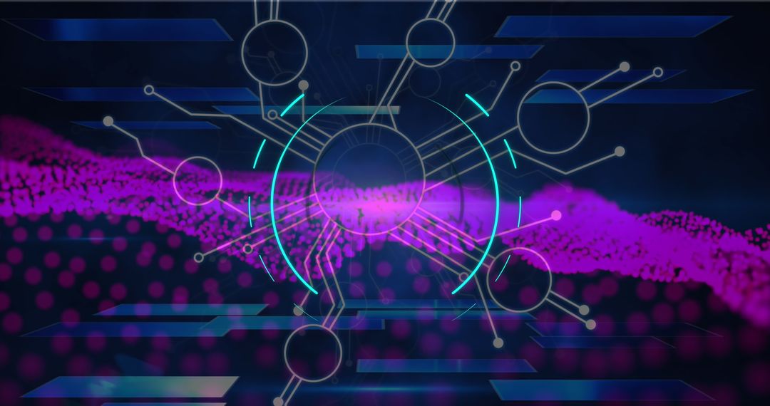 Abstract Digital Network Connection Technology Concept