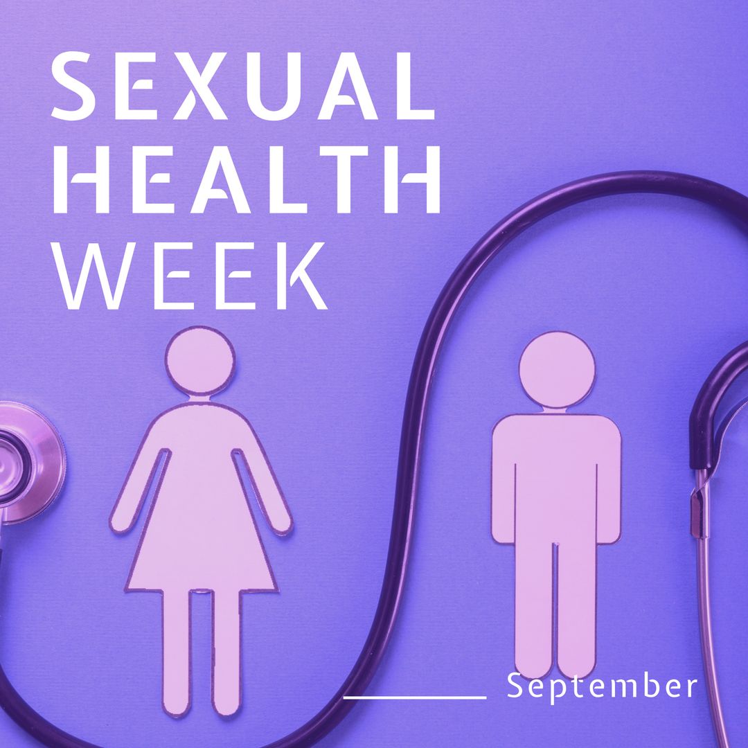 Sexual Health Awareness Promotion with Icons and Stethoscope
