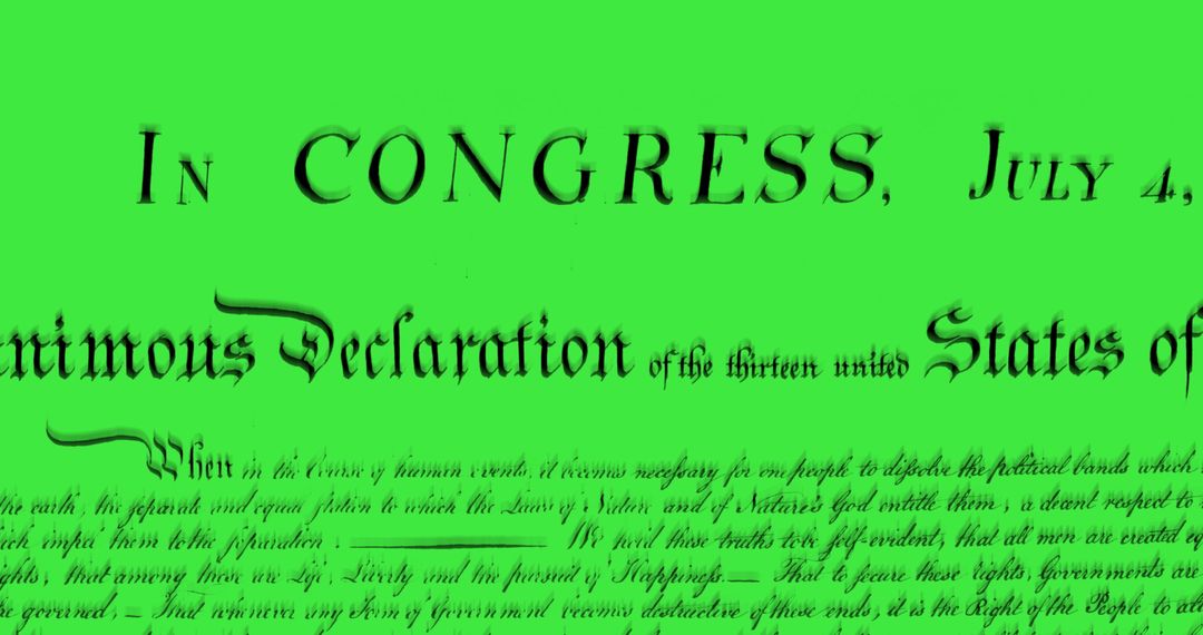 Illuminated United States Constitution Fragment Against Green Screen - Free Images, Stock Photos and Pictures on Pikwizard.com