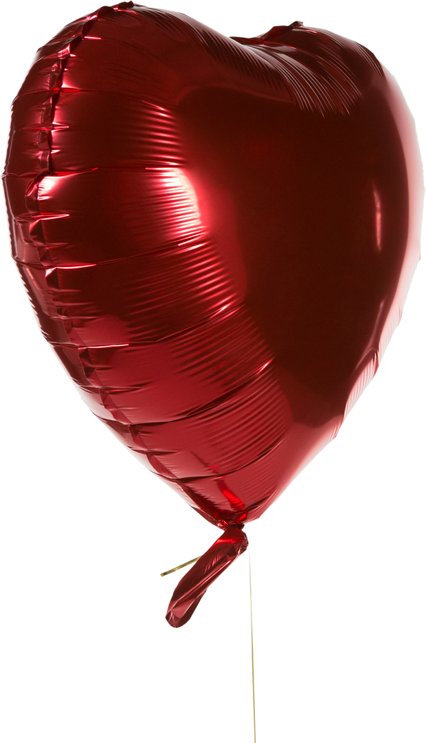 Shiny Metallic Red Heart Shaped Balloon on Transparent Background - Download Free Stock Images Pikwizard.com