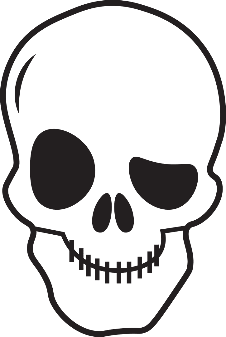 Digital Transparent Skull Illustration on Vector Format
