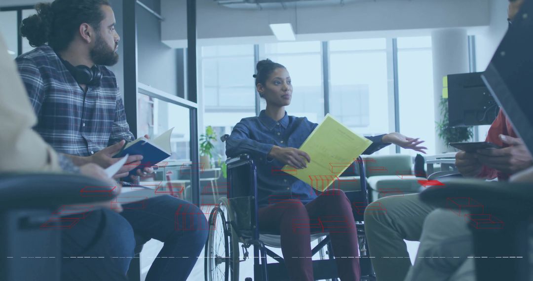 Collaborative Team Meeting Emphasizing Accessibility and Diversity