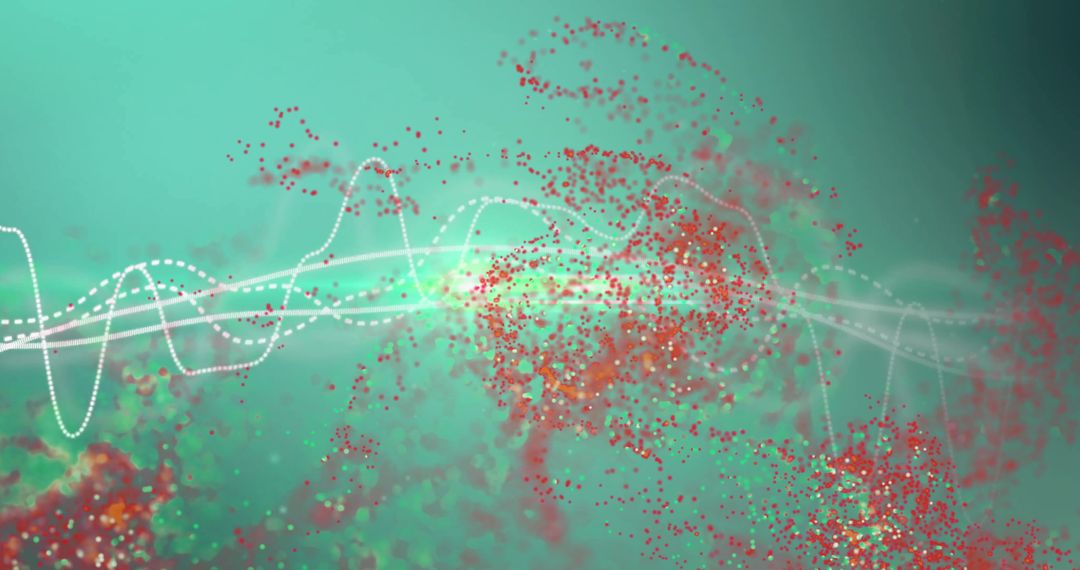 Abstract Data Flow with Futuristic Light Trails on Green Background