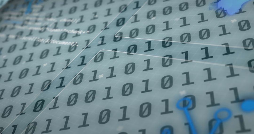 Binary code and digital data networking concept