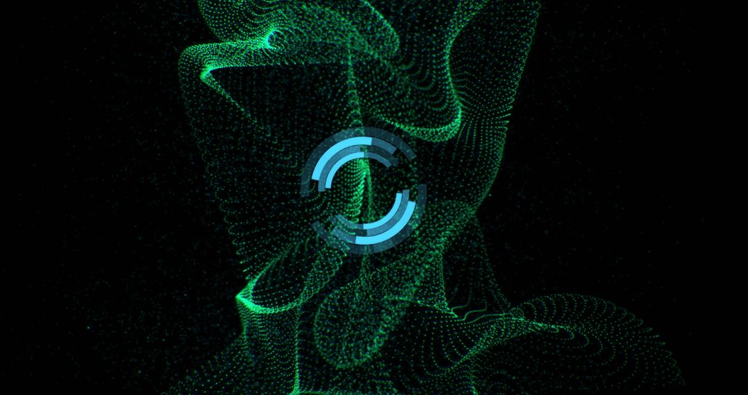 Abstract Digital Data Network with Futuristic Visual Elements