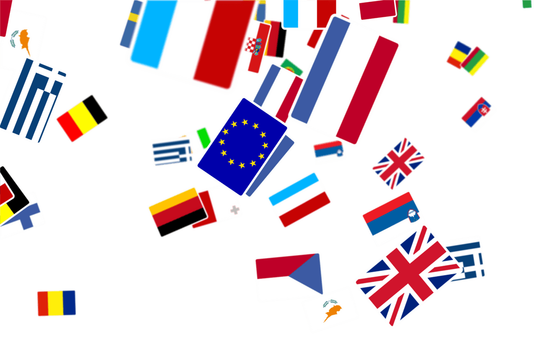 Floating Worldwide Flags on Transparent Background for Cultural Design