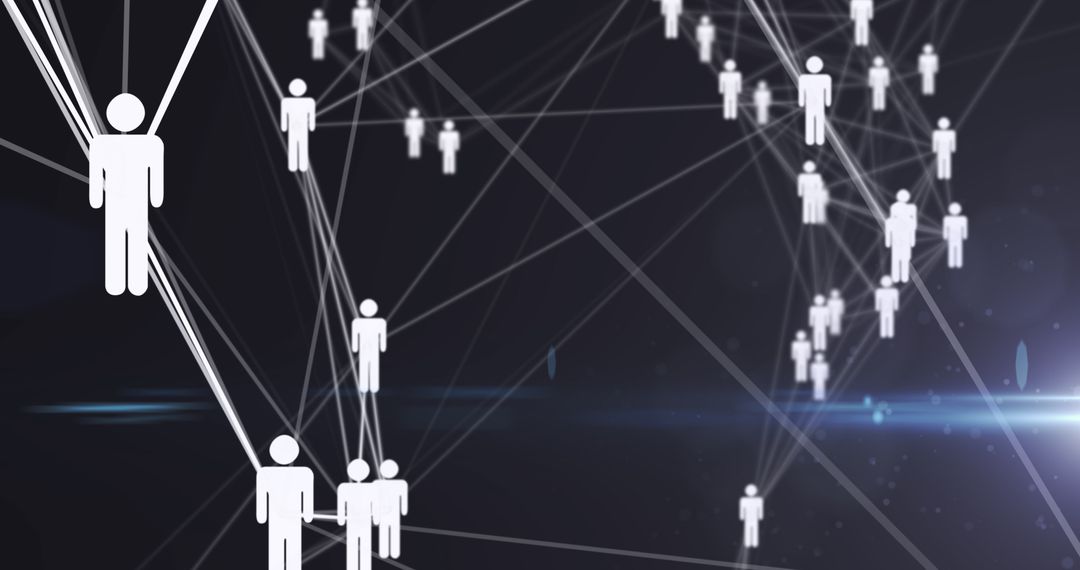 Digital Network Connection with People Icons